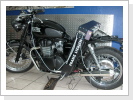 Mobile Motorrad-Rahmenvermessung an Triumph Bonneville Mobile Motorrad-Rahmenvermessung an Triumph Bonneville