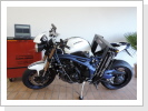 Mobile Motorrad-Rahmenvermessung an Triumph Speed Triple 1050 SE Mobile Motorrad-Rahmenvermessung an Triumph Speed Triple 1050 SE